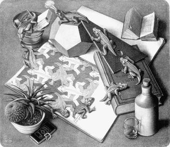 https://en.wikipedia.org/wiki/Reptiles<sub>(M.<sub>C</sub>.<sub>Escher</sub>)</sub>